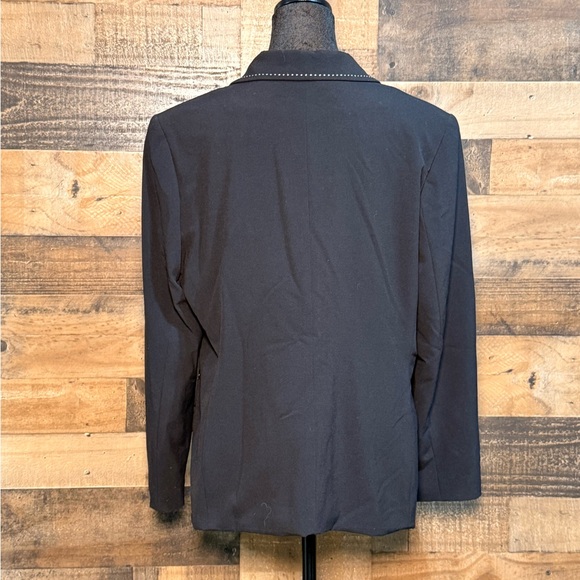 Sag Harbor Women's Black Blazer Suit Jacket Size 14 Petite SM 296 - Picture 4 of 6